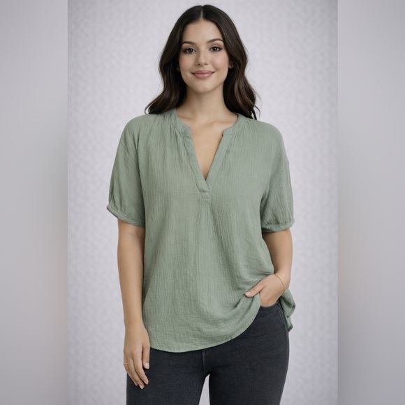 Sage Green Women's Top - Picture 2 of 6